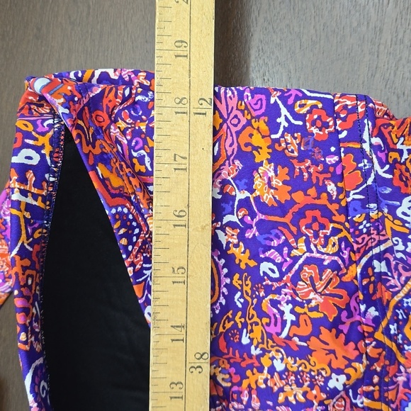 LAUREN Ralph Lauren Women's 22 Purple Pink Orange Paisley Tankini Top Swimsuit - Picture 4 of 4